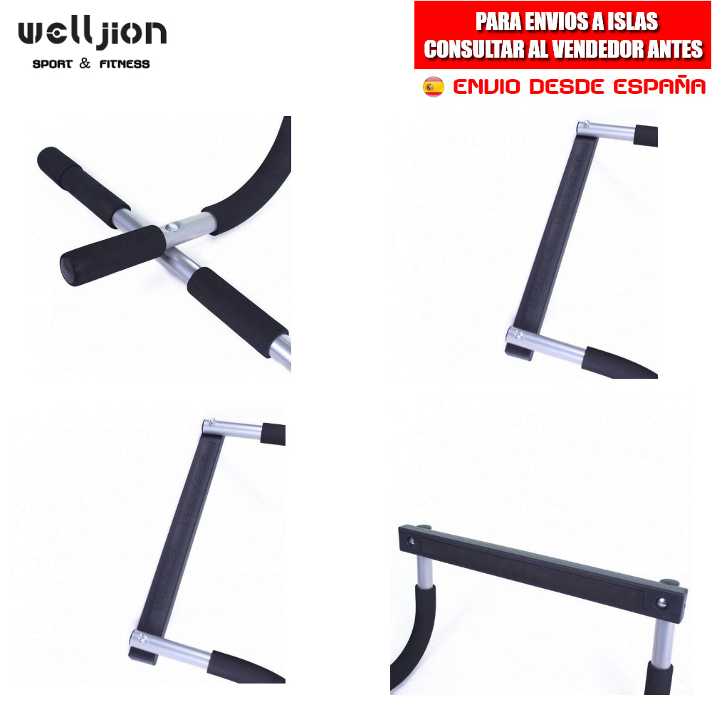 Dominated bar for door, gym, pull up, grip pull